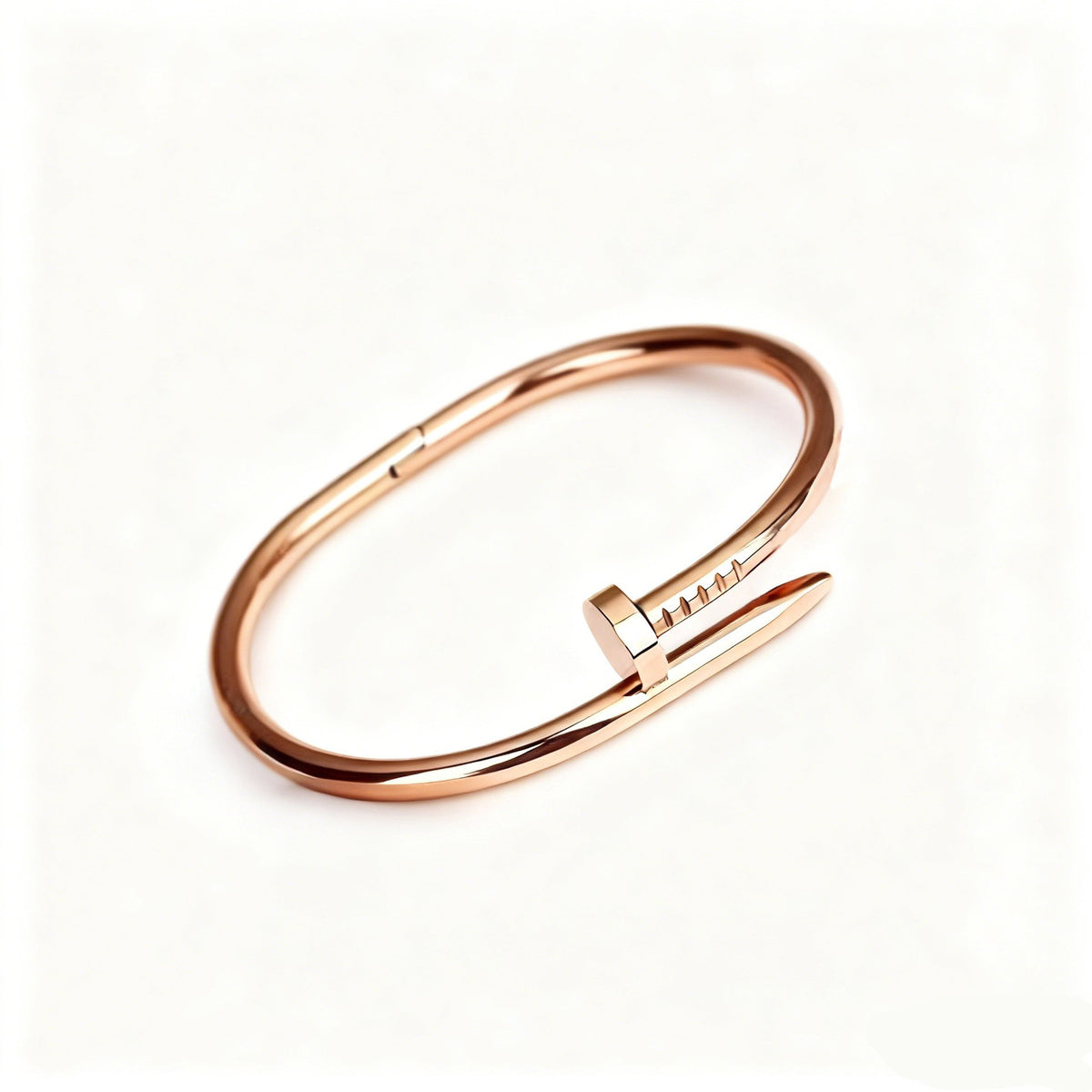 High Version V Gold Classic Full Rhinestone Stud Bracelet with Diamond-Encrusted Ends, Thick 18K Rose Gold Plated, Luxury Couple Bracelet