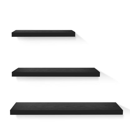 NNEDSZ 3 Piece Floating Wall Shelves - Black