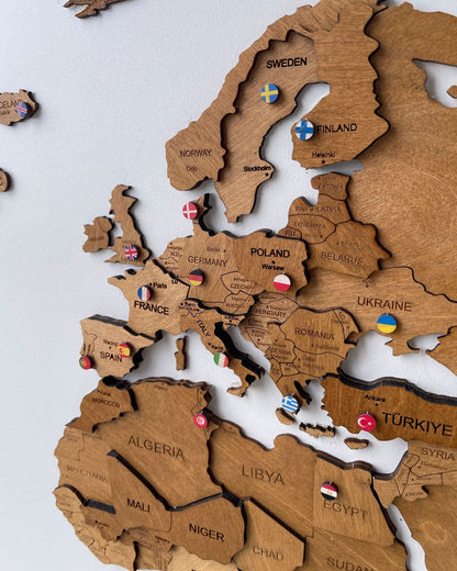 Flags of countries and states, World map markers 420pcs